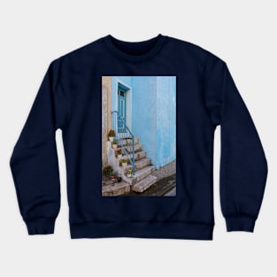 Door and Steps in Novi Vinodolski, Croatia Crewneck Sweatshirt